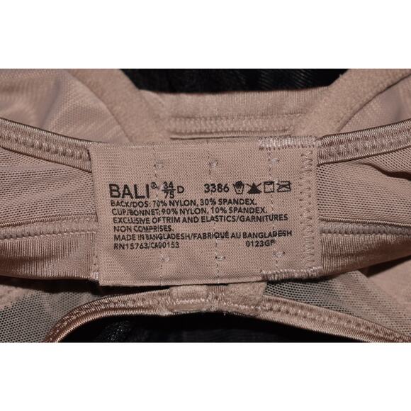 BALI NEW $48 One Smooth U Lightweight Lace Minimizer Bra Taupe 34D - Picture 3 of 3